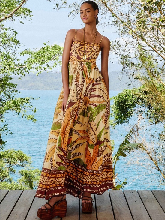 FARM Rio Dresses & Skirts - Farm Rio NWT Tropical Print Maxi Dress